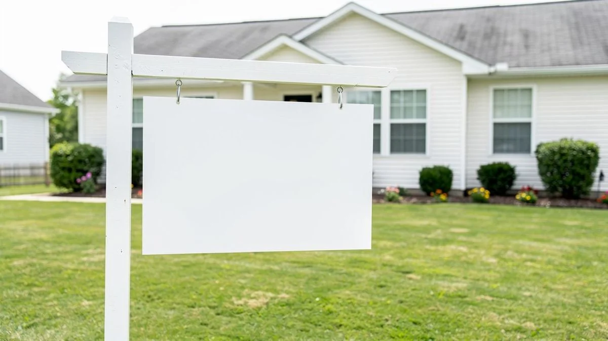 A for sale sign in front of a home with a real estate agent's details